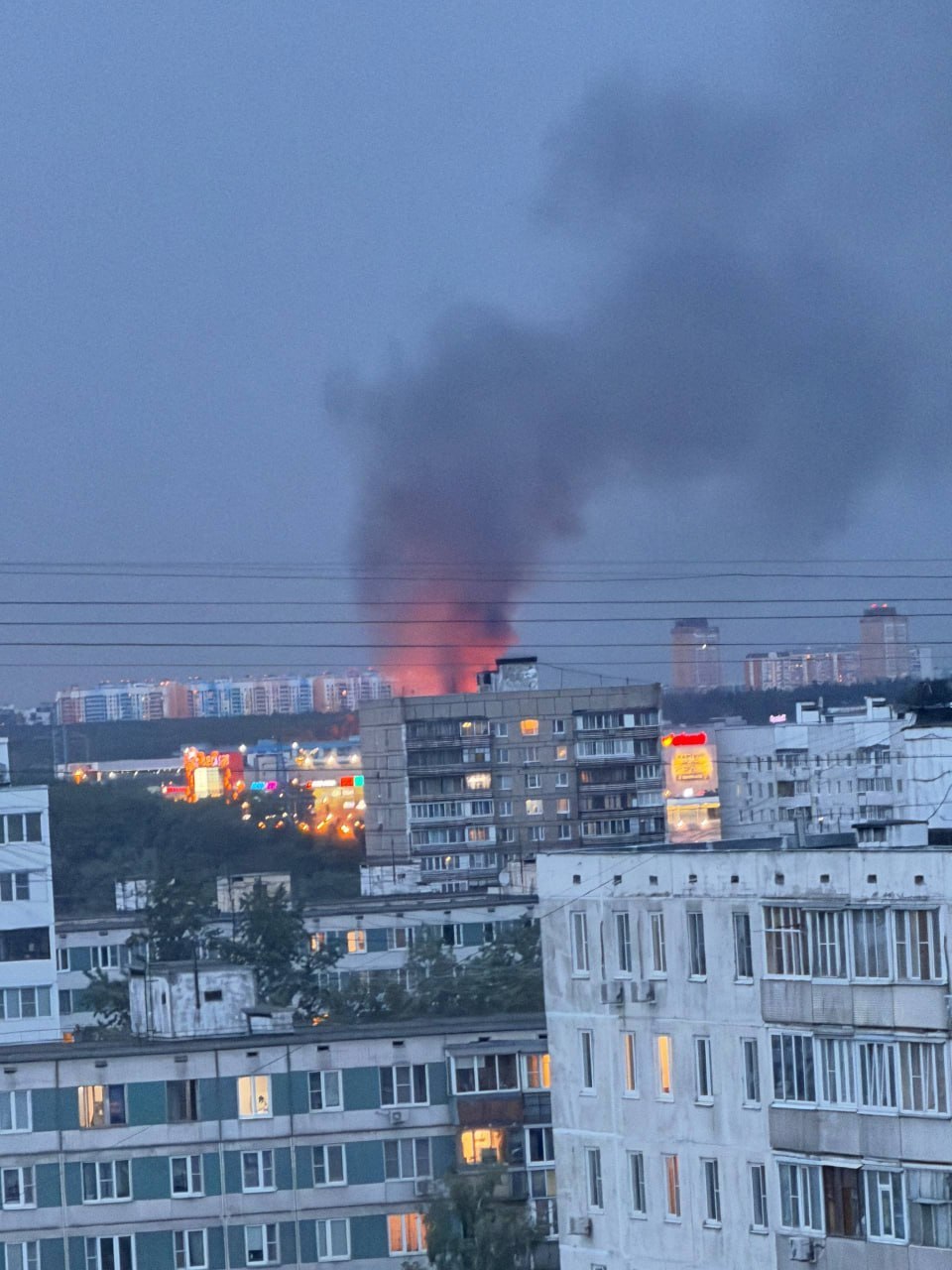 Крупный пожар в московском Алтуфьево