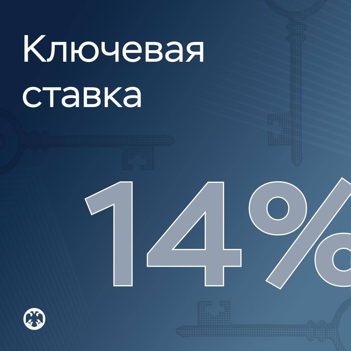 ЦБ РФ снизил ключевую ставку до 14%