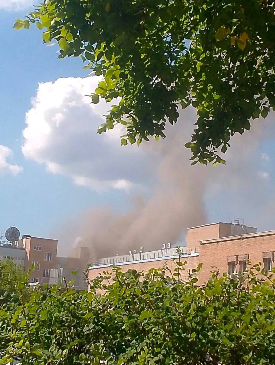 Пожар в здании ЦНИИмаш в Королёве