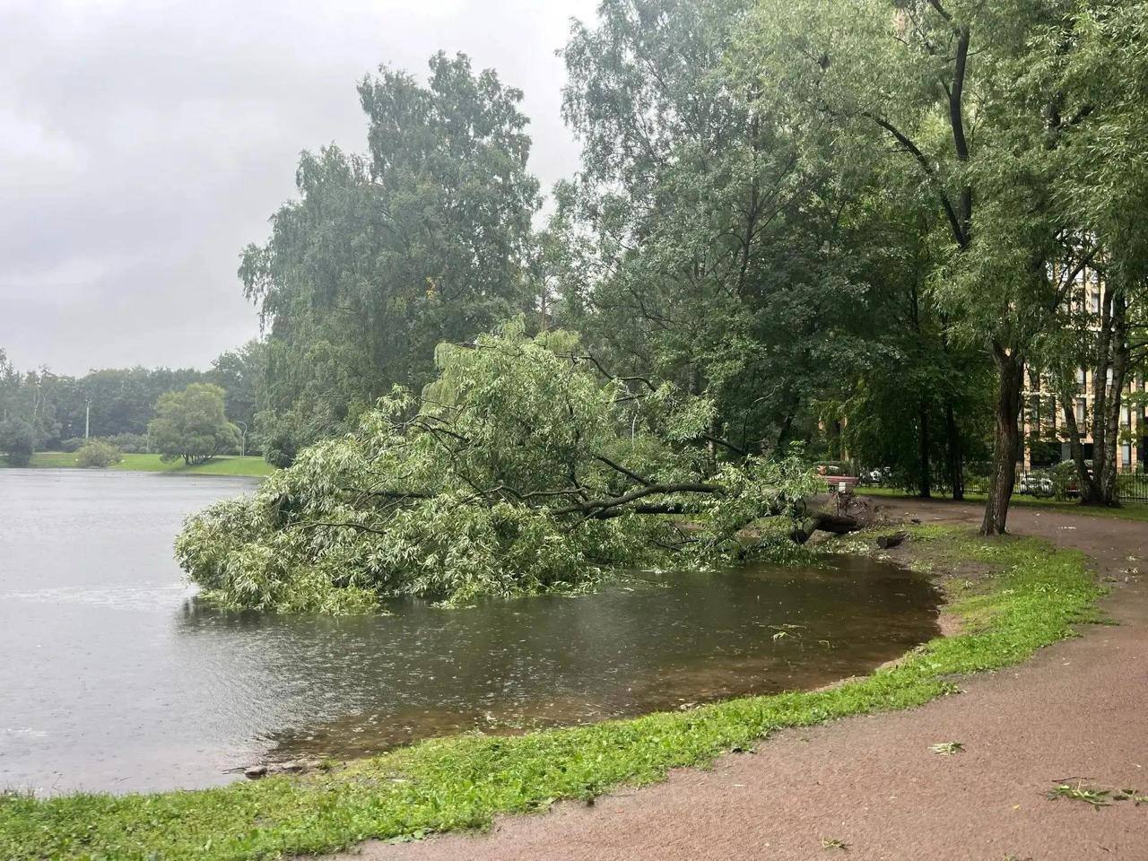 Санкт-Петербург затопило из-за сильного дождя