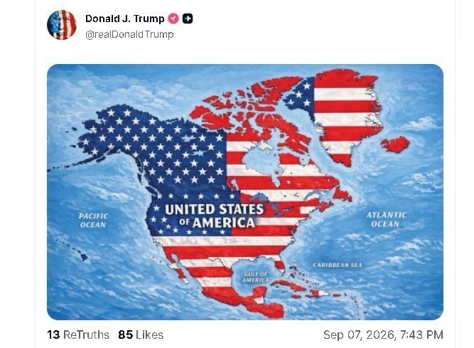 Трамп опубликовал мемы с захватом Канады и Ирана