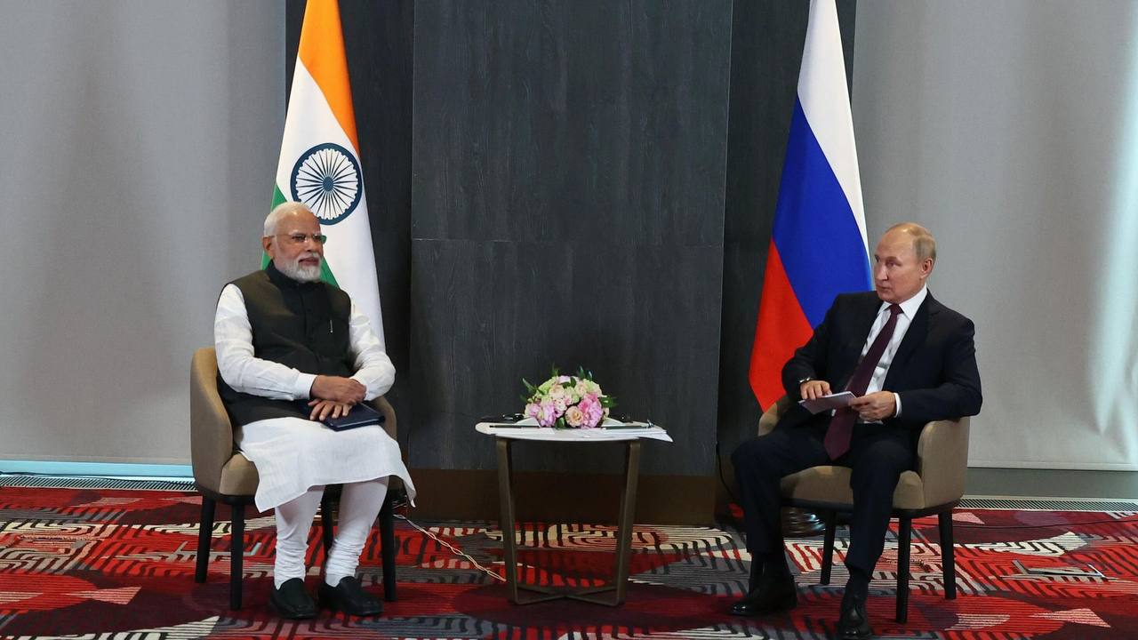 Путин и Моди встретились на саммите БРИКС в Индии
