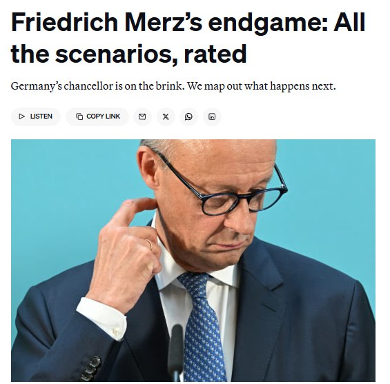 Мерцу предсказывают отставку уже в эти выходные