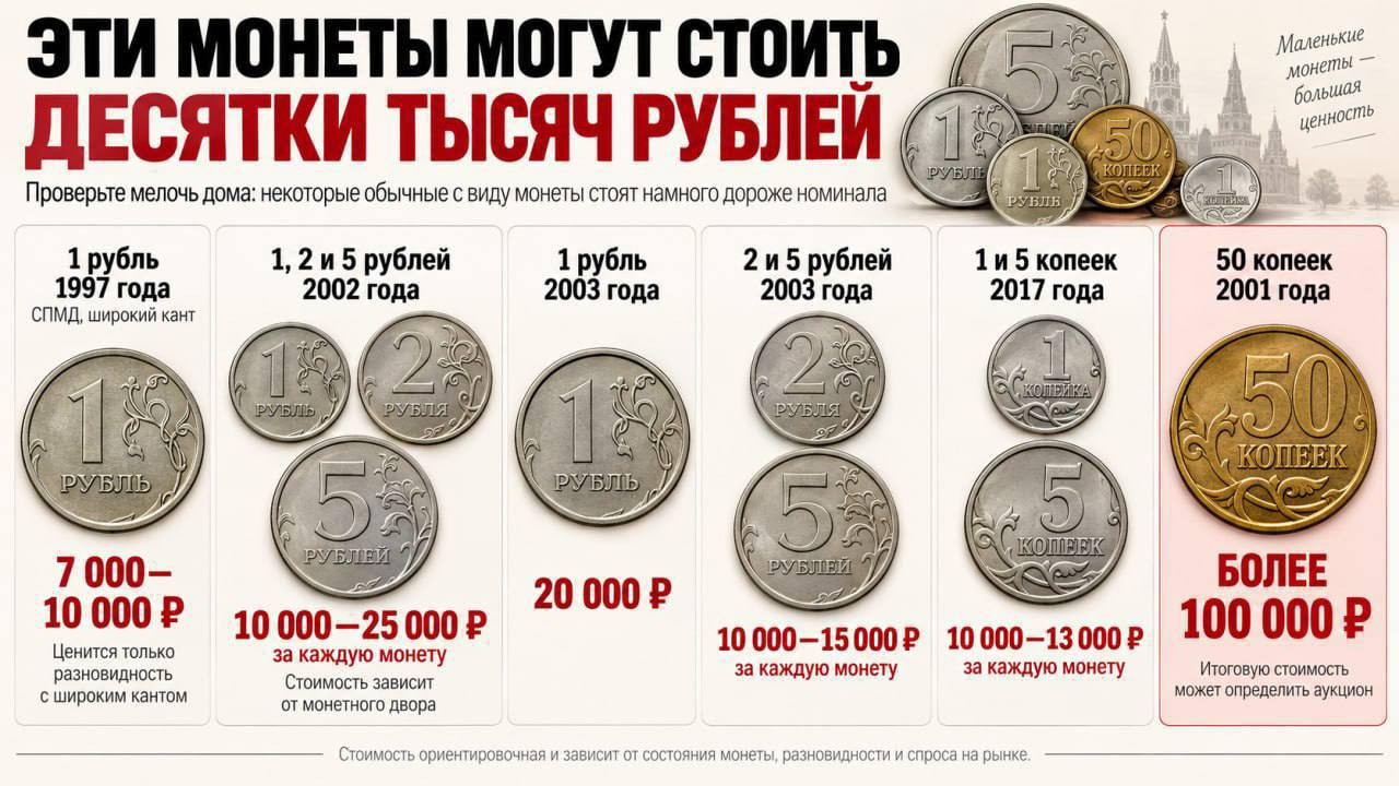 Россияне могут получить до 600 тысяч рублей за монету 5 рублей 1999 года
