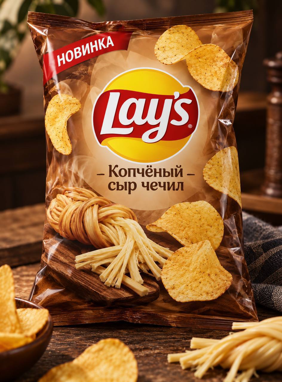 Lay's выпустит чипсы со вкусом копчёного сыра чечил