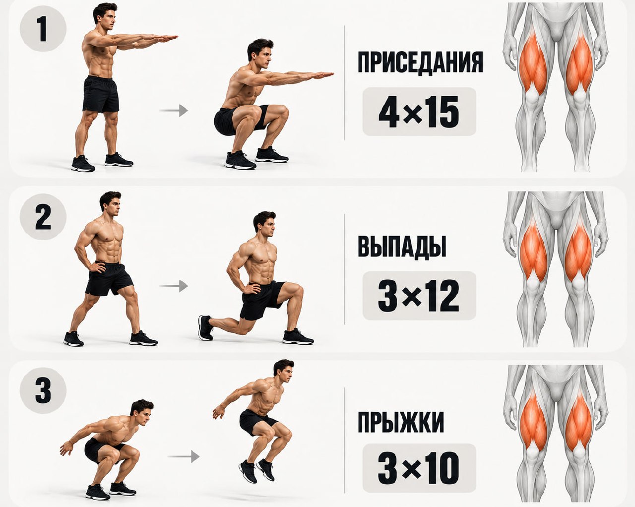 Домашняя программа тренировок на 30 дней без спортзала