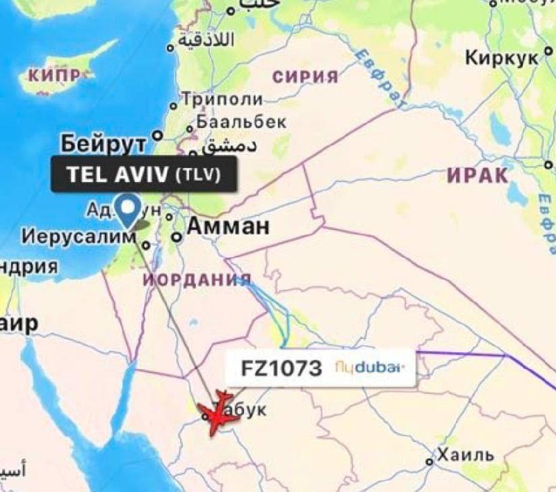 Самолет Flydubai с израильтянами подал сигналы бедствия