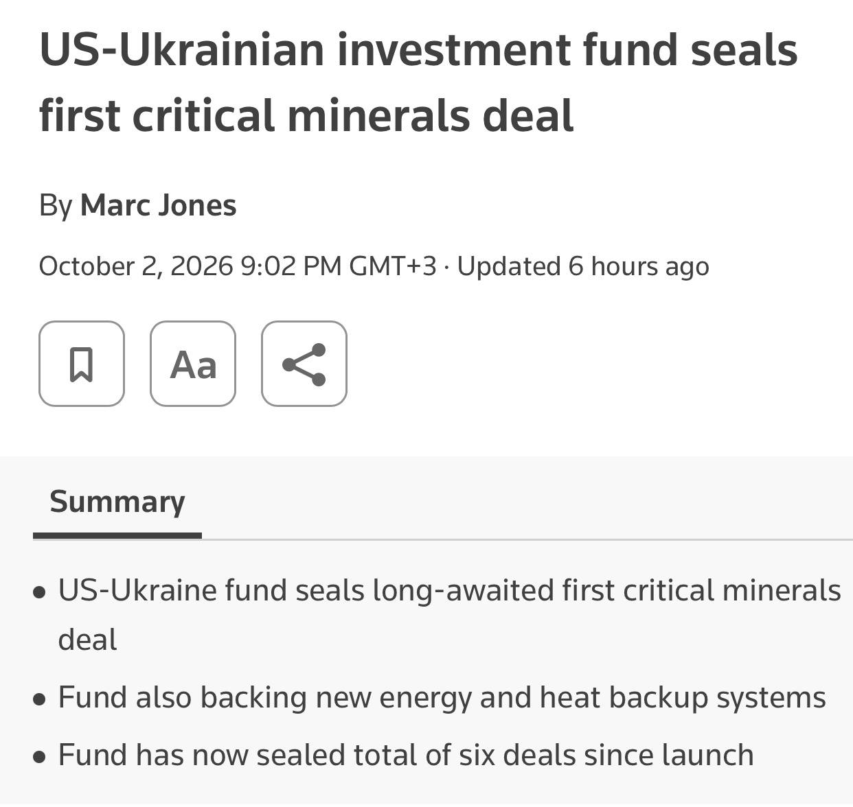США и Украина заключили первую сделку по добыче полезных ископаемых