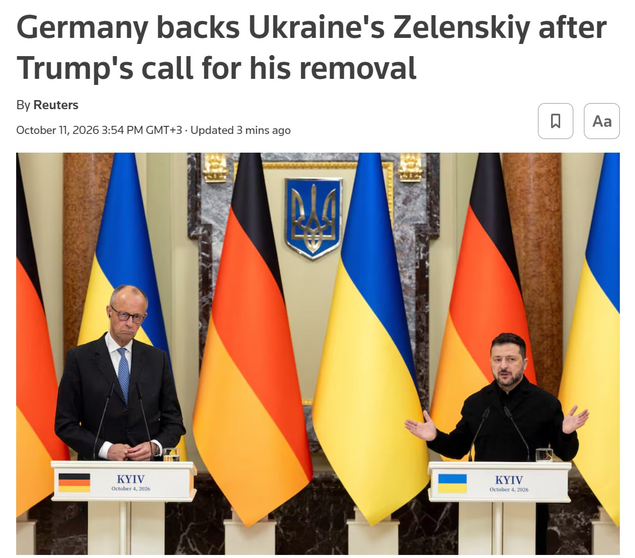 Германия поддержала Зеленского после призыва Трампа
