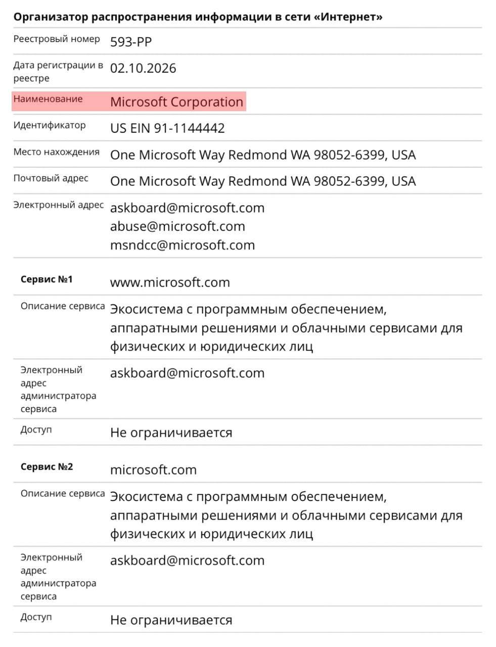 РКН включил Apple и Microsoft в реестр: возможна блокировка в России