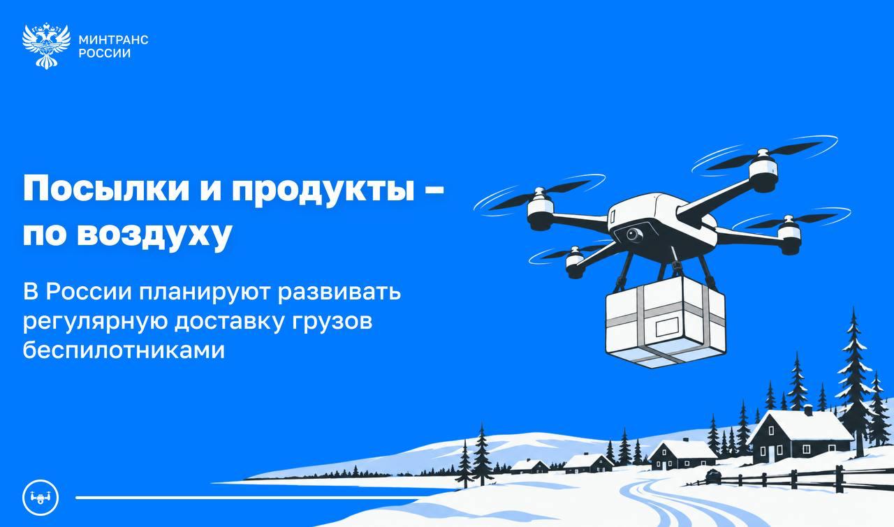Минтранс запустит доставку дронами в пяти регионах
